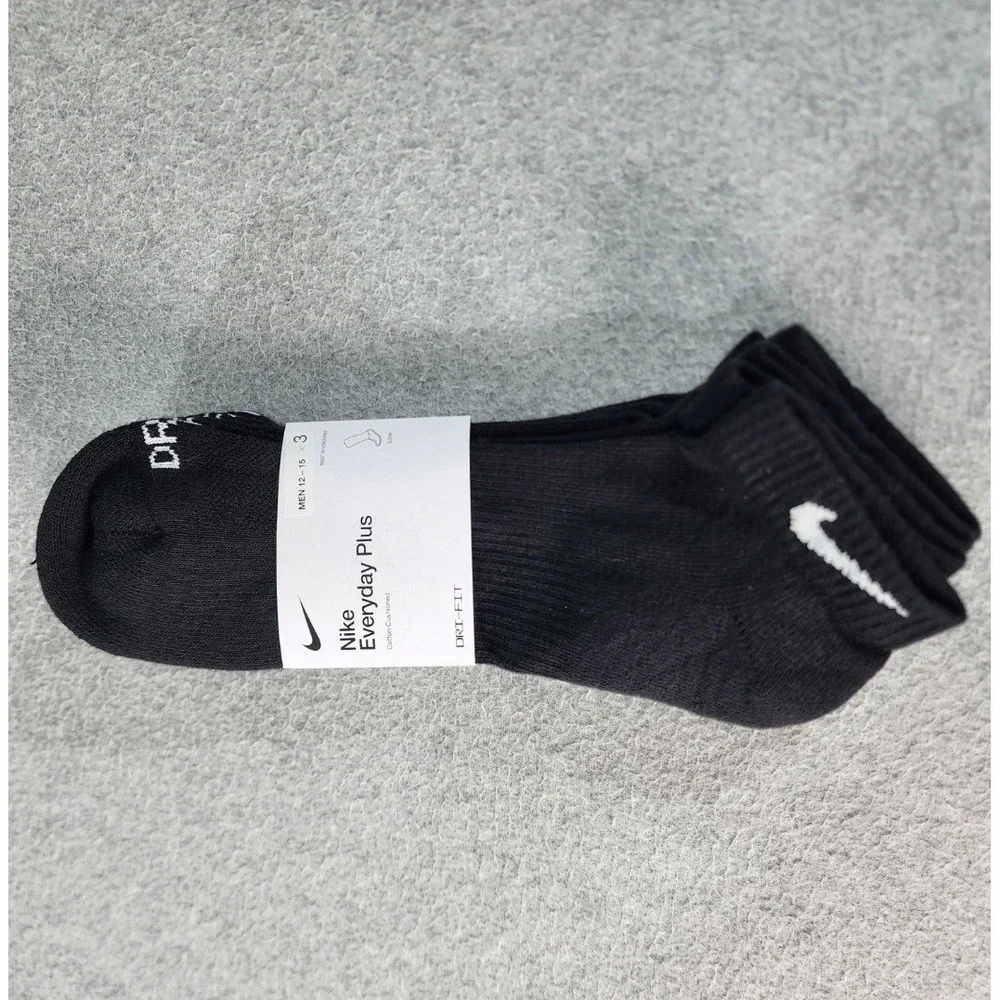 Nike Everyday Plus Cushioned Training Low Socks (3 Pairs) Size XLarge 12-15